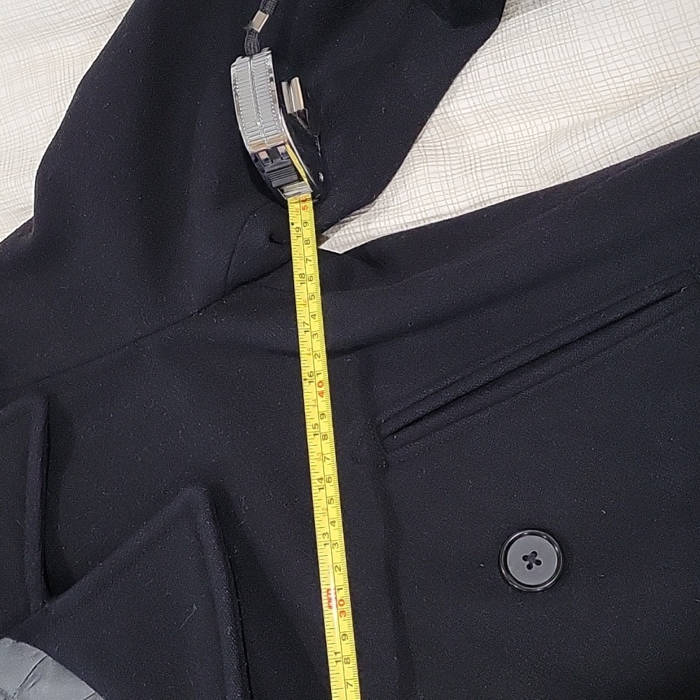 J. Crew black double breasted wool and thinsulate peacoat - Picture 13 of 13